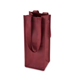 1 Bottle Non Woven Tote In Burgundy by True