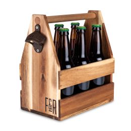 Acacia Wood Beer Caddy by Foster & Ryeâ„¢
