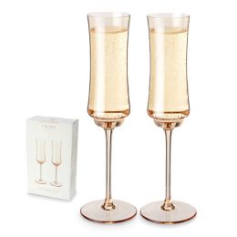 Tulip Champagne Flute in Amber by Twine Living