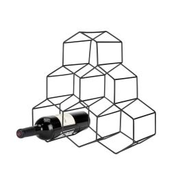 Gunmetal Geo Counter Top Wine Rack by ViskiÂ®
