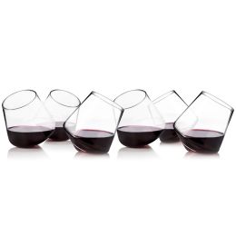 Rolling Crystal Wine Glasses (Set of 6)