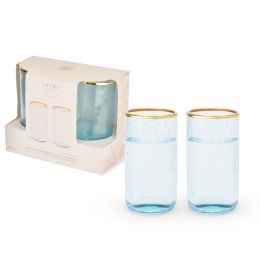 Aqua Bubble Glass Tumbler by Twine LivingÂ® (Set of 2)